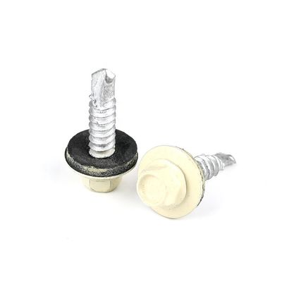 Zwarte A2 Hex Flange zelfborende schroeven met kleur Epdm 5.5 x 25 Tek Schroef voor dakbedekking