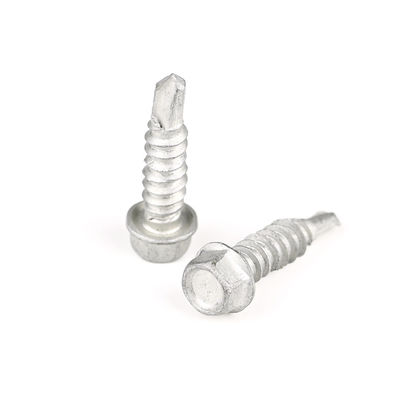 SS304 SS410 Bi-metalen zeshoekige flensbinding 6.3*25 zelfborende schroef voor het bevestigen van de stoel