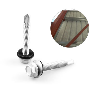 6.3x45 Hex flens zelfborende schroef voor wandbekleding paneel aan Purlin waterdicht