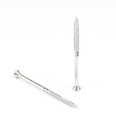 100% QC Test INCH Hout schroef voor deur trim Flat Head Torx Recess gedeeltelijke draad