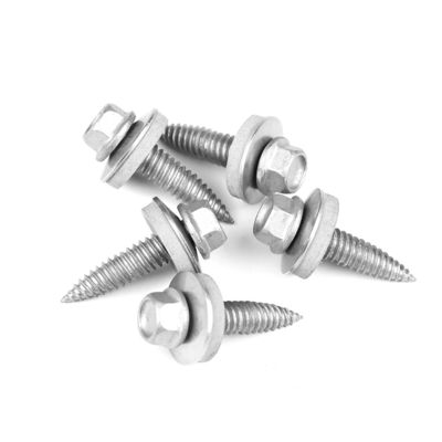 Zitplaats bevestiging zelfkoppelend hex flens wasser schroef ST6.0 25 mm met plat hoofd