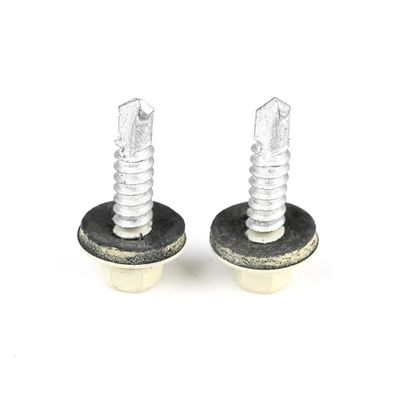 Zwarte A2 Hex Flange zelfborende schroeven met kleur Epdm 5.5 x 25 Tek Schroef voor dakbedekking