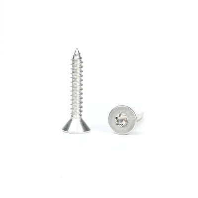 Plain Finish Torx Flat Countersunk Self-Tapping Screws 316 roestvrij staal voor hout
