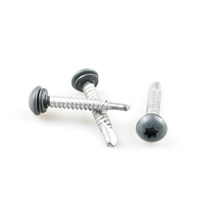 Kleurgeschilderde Torx Pan hoofd roestvrij staal 304 Bimetal zelfboren schroef met Epdm wasser