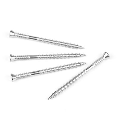 SS316 Type 17 Ribs Square Head Csk Schroeven voor houten bouwwerk Gebouw Hoofdstijl Trim