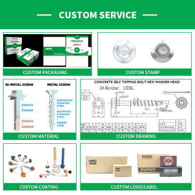Contact opnemen met de klantenservice voor gepersonaliseerde ondersteuning M5x35 Torx hoofd Beton schroefbout
