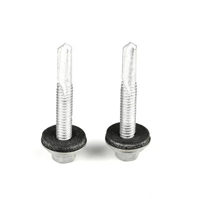 Wafer Head Hex Tek 5.5x38 Bi Metal DIN7504 Bimetallische zelfborende schroef met EPDM-wasser