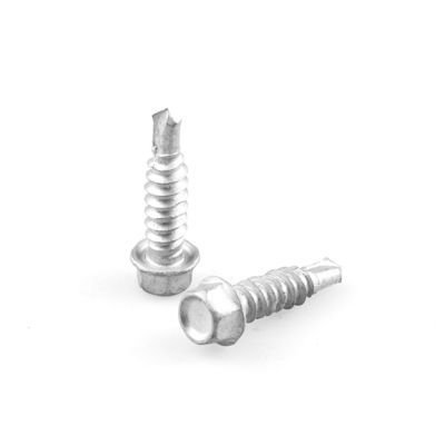 SCM435 Unitek Sus304 Sus410 Hex Washer Zelfborende schroef St6.3x25 voor vezelcementplaat