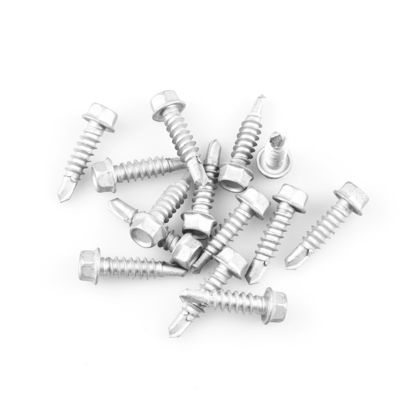 SCM435 Unitek Sus304 Sus410 Hex Washer Zelfborende schroef St6.3x25 voor vezelcementplaat