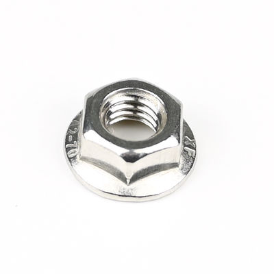 Aanpasbaar Din6923 A2 roestvrij staal zeshoekige flensnoot M6 1 mm