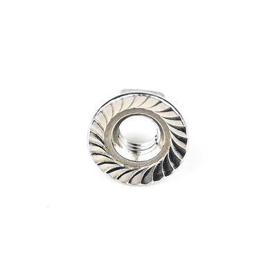 Aanpasbaar Din6923 A2 roestvrij staal zeshoekige flensnoot M6 1 mm