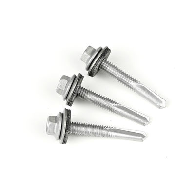 Ss304 Bimetalen boorschroef DIN7504K Flanke Zelfboorende Hexagonale Zelfboorschroef Met Epdm Wasser