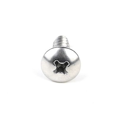 Metalen plaat zelfkoppeling schroef 12 mm met Phillips aandrijving en ronde kop