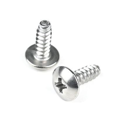 Metalen plaat zelfkoppeling schroef 12 mm met Phillips aandrijving en ronde kop