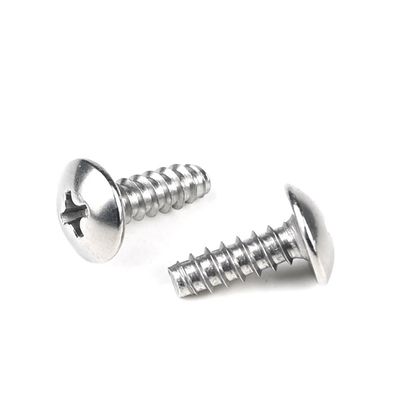 Metalen plaat zelfkoppeling schroef 12 mm met Phillips aandrijving en ronde kop