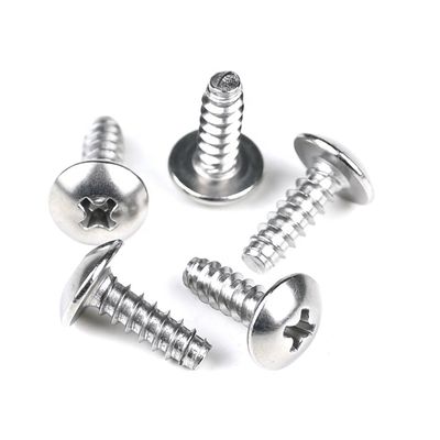 Metalen plaat zelfkoppeling schroef 12 mm met Phillips aandrijving en ronde kop