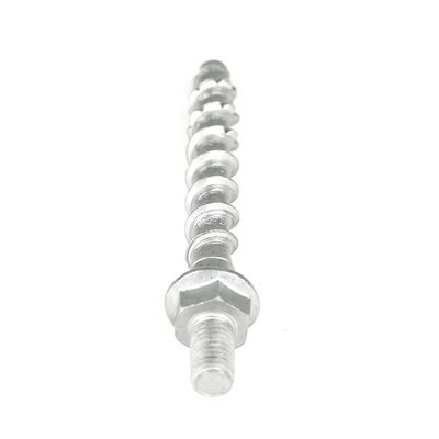 Zinc Finish M10 Hex Flange Head Framing Bolts voor metro tunnels 12mm Beton schroeven