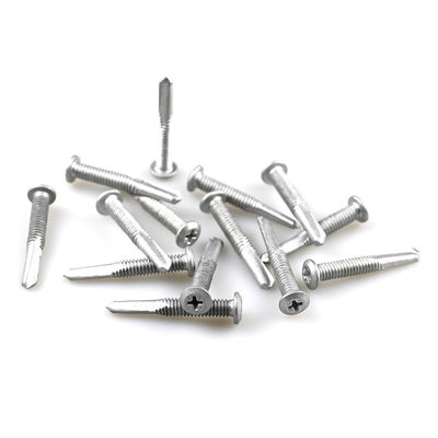 Plain Finish roestvrij staal Carbon Steel Scm435 Ruspert Tek Bi Metal Wafer Head Cross Driver Drilling Screw