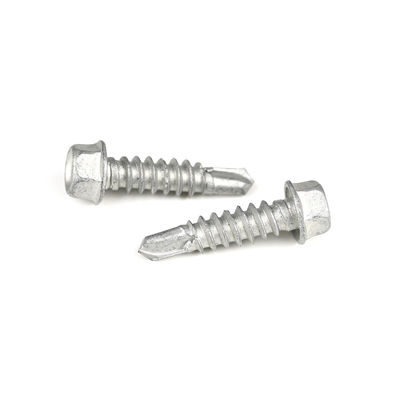 SS304 SS410 Bi-metalen zeshoekige flensbinding 6.3*25 zelfborende schroef voor het bevestigen van de stoel