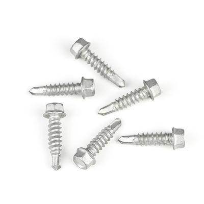 SS304 SS410 Bi-metalen zeshoekige flensbinding 6.3*25 zelfborende schroef voor het bevestigen van de stoel
