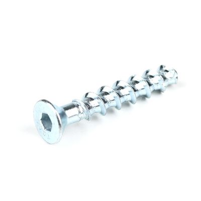 Witte zinkgeplatte platte kop Hex-sluiting Bolt Beton schroef Carbon Steel Cement Bolts