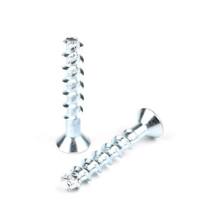 Witte zinkgeplatte platte kop Hex-sluiting Bolt Beton schroef Carbon Steel Cement Bolts