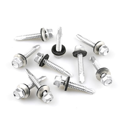 Plain Finish Bimetal SS316 Hex Washer Head Zelfboorschroef voor onderhoud van daken