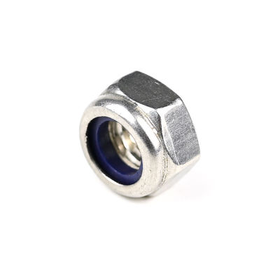Aanpasbaar A4 roestvrij staal Nylon Invoegsel Zelfvergrendelend Hex Nut M8 1.25mm met opties
