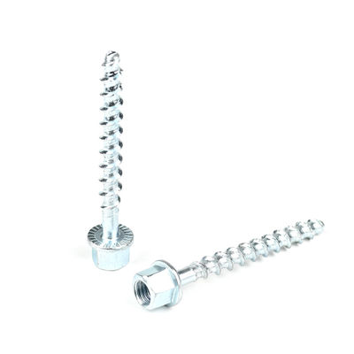 HEX Flanke Zinkgeplatte Gedrukt Rod Anker Schroef 6/10x75mm voor en Duurzaam Anker