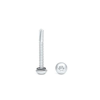 Wafer hoofd stijl zelf boor schroef Sus410 roestvrij staal ZINK Finish zelf tap