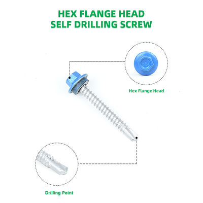 Torx-aandrijving Kleur geschilderde flens Hex hoofd zelfboren Tek schroef