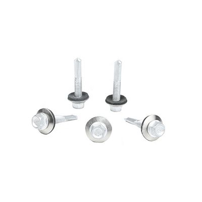 SS410 Flangen Hex hoofd Roestvrij staal zelf-opdrogende boorschroeven met EPDM wasmachine