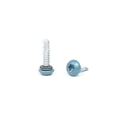 SS410 Roofschroef van roestvrij staal van kleur met corroshield 1' Panhead Torx zelfborende schroef met wasmachine