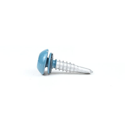 SS410 Roofschroef van roestvrij staal van kleur met corroshield 1' Panhead Torx zelfborende schroef met wasmachine