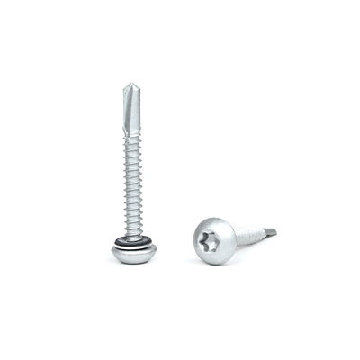 SUS410 roestvrijstalen knopkop Torx schroef met wasmachine dakschild zelfborende schroeven