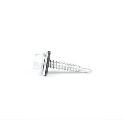 Geel roestvrij staal hex flens dak schroef 5.5x25mm voor T / T betaling en dakpanelen