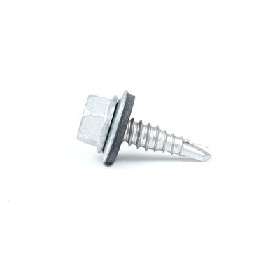 Staal Hex hoofd zelfborend dak Tek schroeven met rubber wasmachines Stitch schroef 1 punt