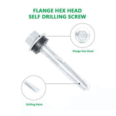 Ruspert Finish Self Tapping Schroeven Hex Koppen Waterdichte Schroef Met Rubber Wasmachine