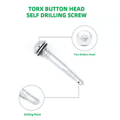 Panhead Ruspert bedekt 16 / 12 x42 knop Torx Sds schroef voor metaalpaneel aan Purlin