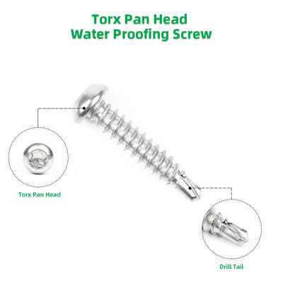 Standaard self-tapping pan head schroeven voor TPO/PVC/EPDM dakmembraan waterdichtheid