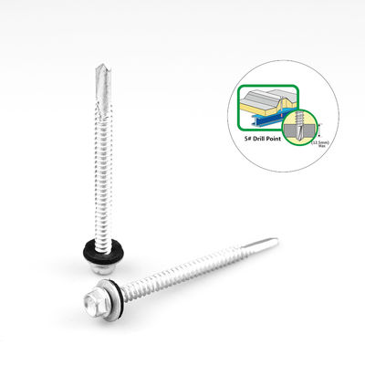 12 x 75 Ruspert zelfborende dakschroef met metaal gebonden wasmachine Bimetal materiaal