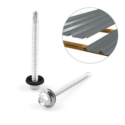 INCH-metersysteem Zinklegeringsgecoate bi-metalen schroeven voor dakpaneel tot purlin