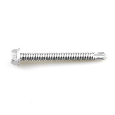 Zink legering gecoate hex flens 6.3x65 bi-metaal 304 framing schroef voor wand bekleding plaat tot Purlin