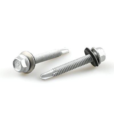6.3x45 Hex flens zelfborende schroef voor wandbekleding paneel aan Purlin waterdicht