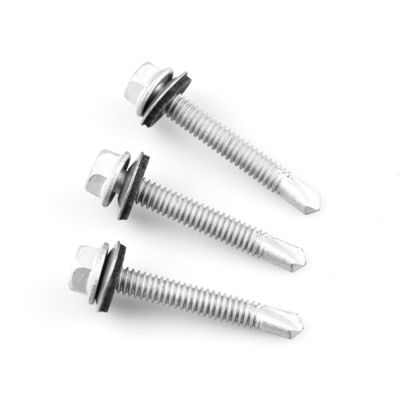 6.3x45 Hex flens zelfborende schroef voor wandbekleding paneel aan Purlin waterdicht