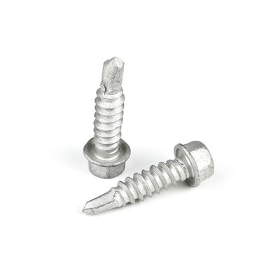 Zinklegering bedekt met 6.3x25 Bimetalen schroef zelfborende schroef Hex wasmachine kop Tek schroef voor hoekbeugel